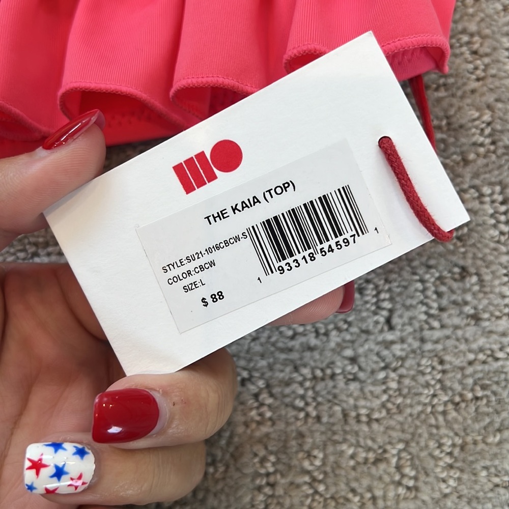 Solid And Striped Bikini Top - image 3